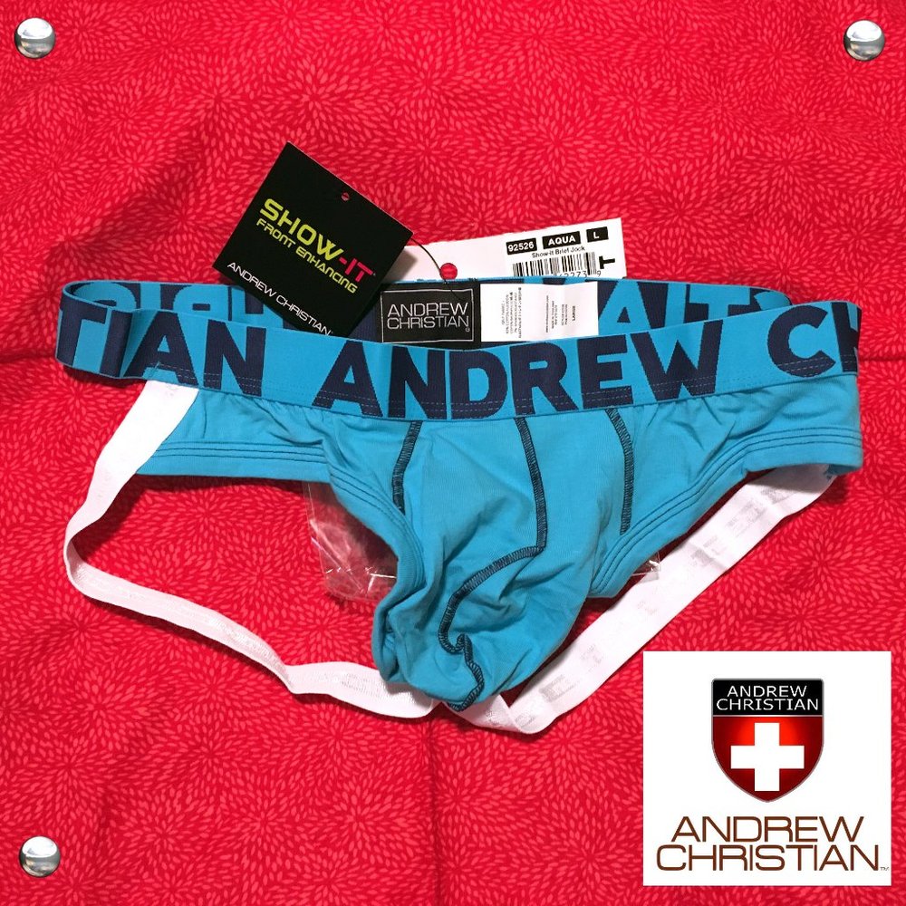 Andrew Christian Show-It Brief Jock, Size LARGE 🆕🩲